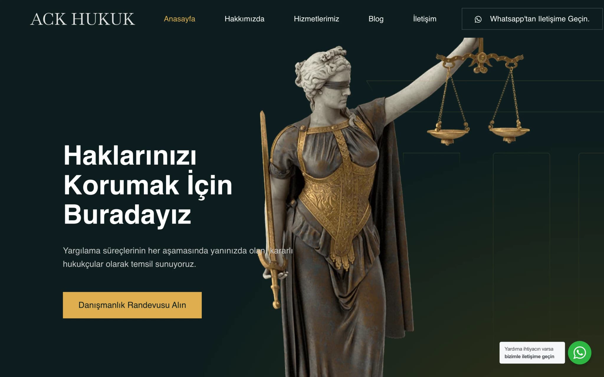 Ack Hukuk: Kurumsal Web Sitesi