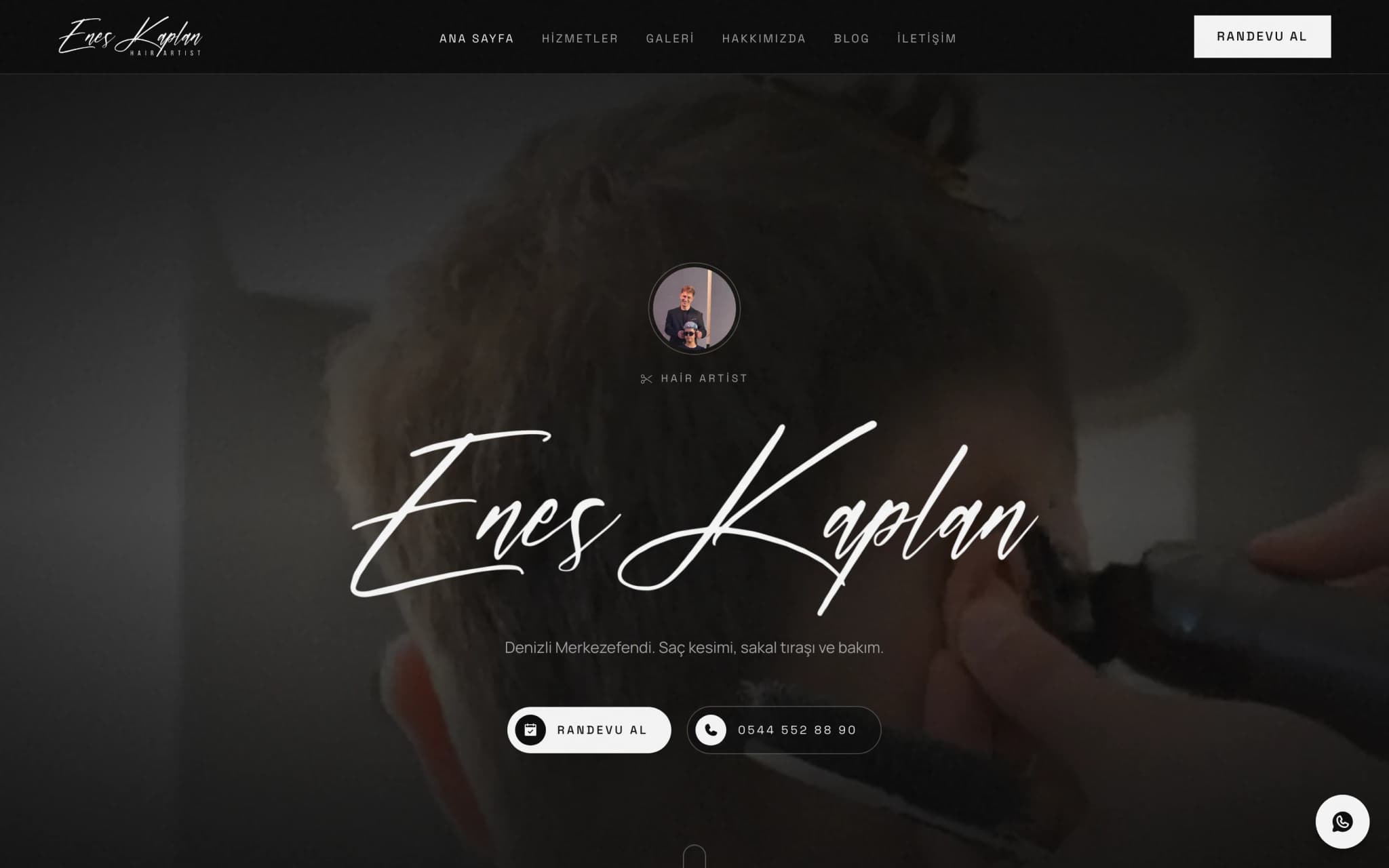 Enes Kaplan: Salon Site & Booking System