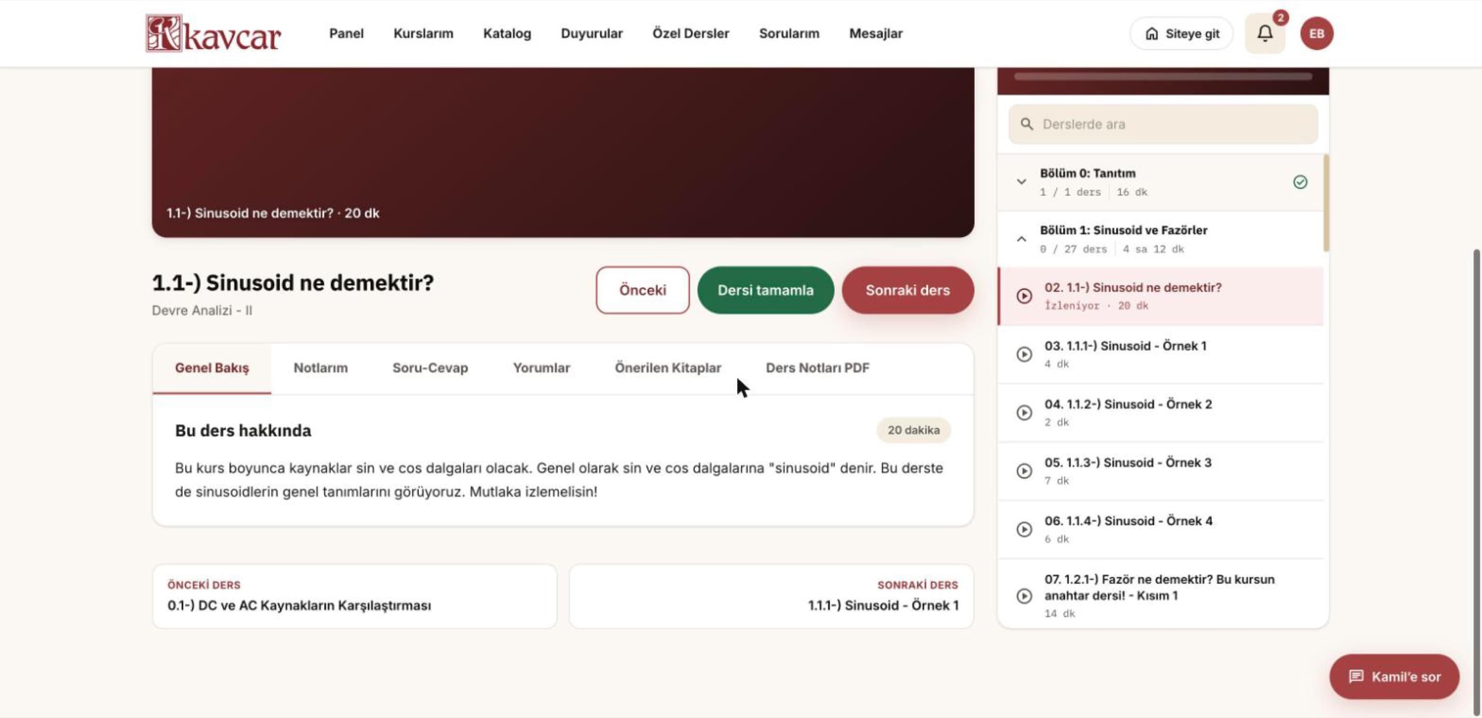 Kavcar: Online Kurs ve Birebir Ders Platformu 2