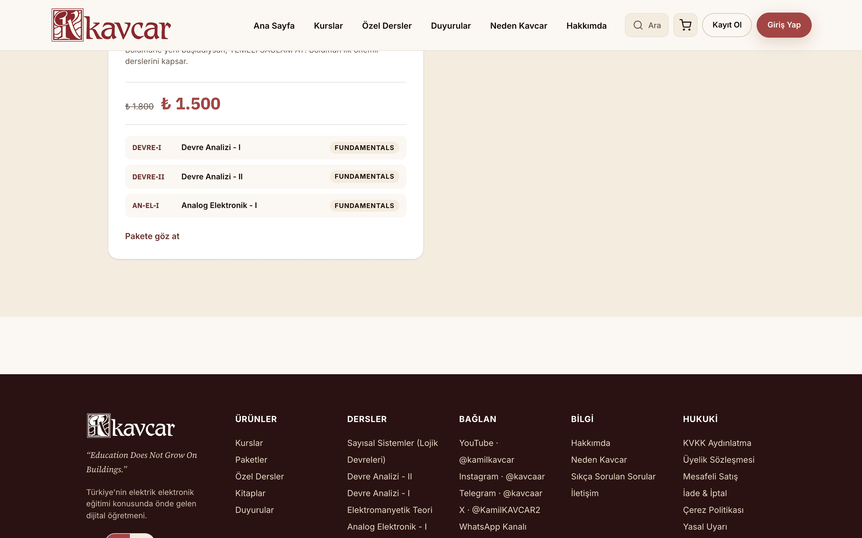 Kavcar: Online Kurs ve Birebir Ders Platformu 3