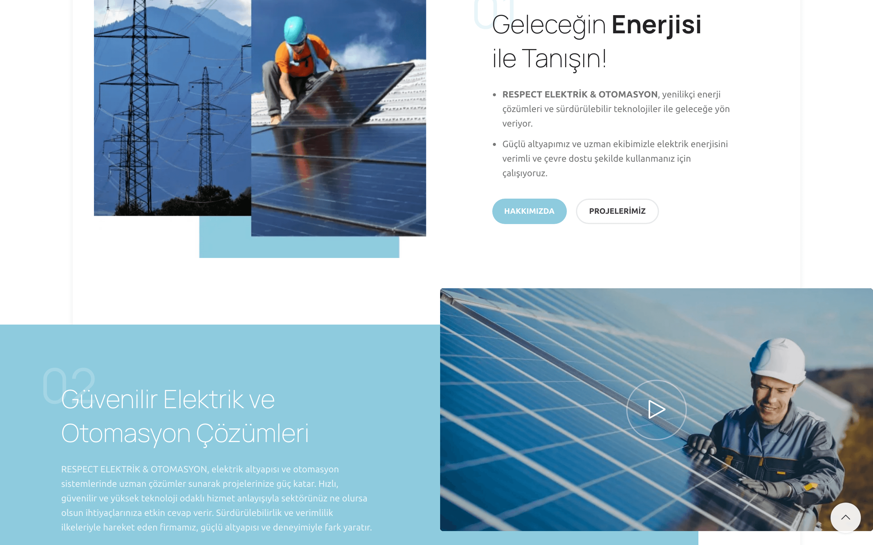 Respect Elektrik — Corporate Website 2