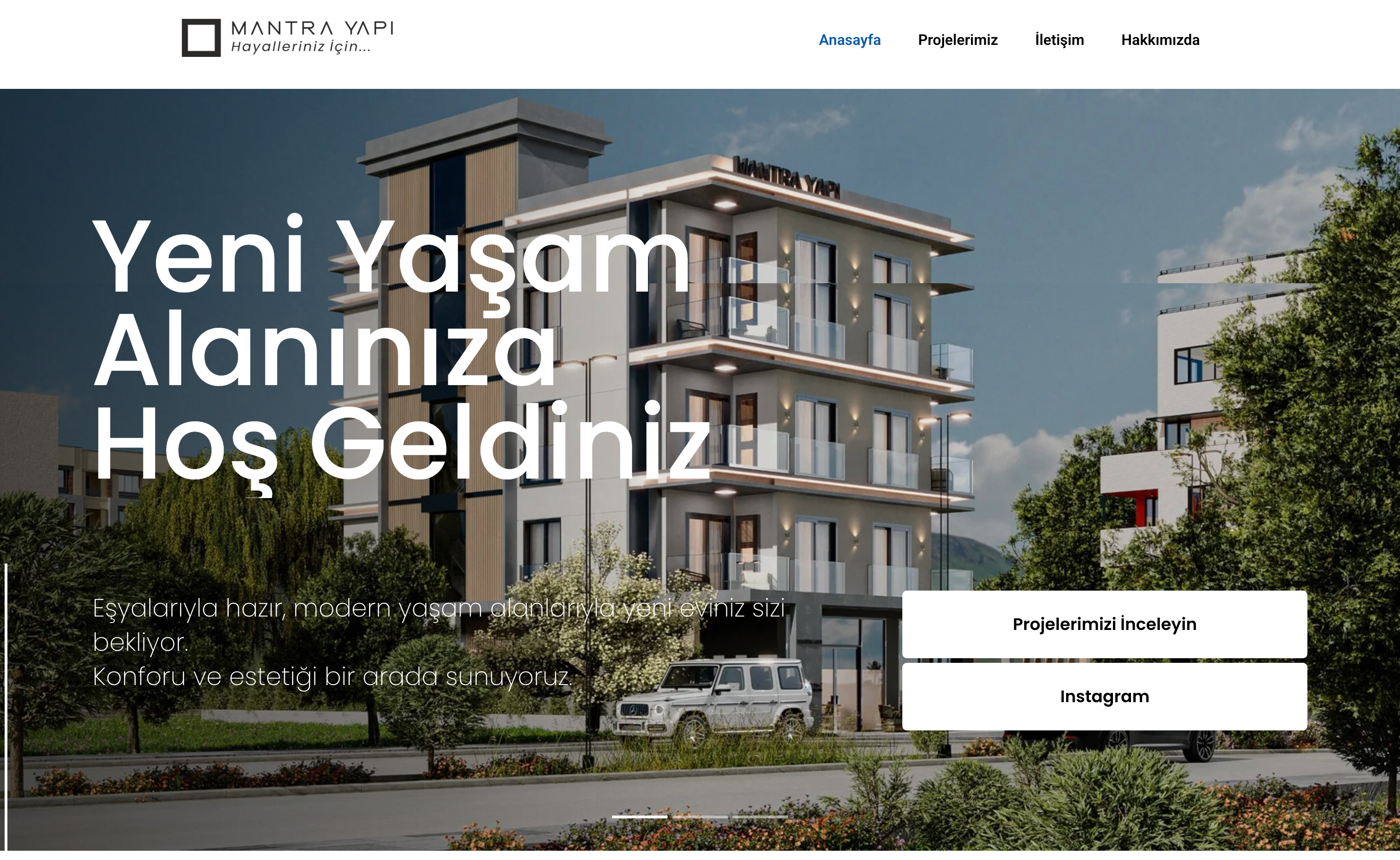 Mantra Yapı — Modern Corporate Website preview