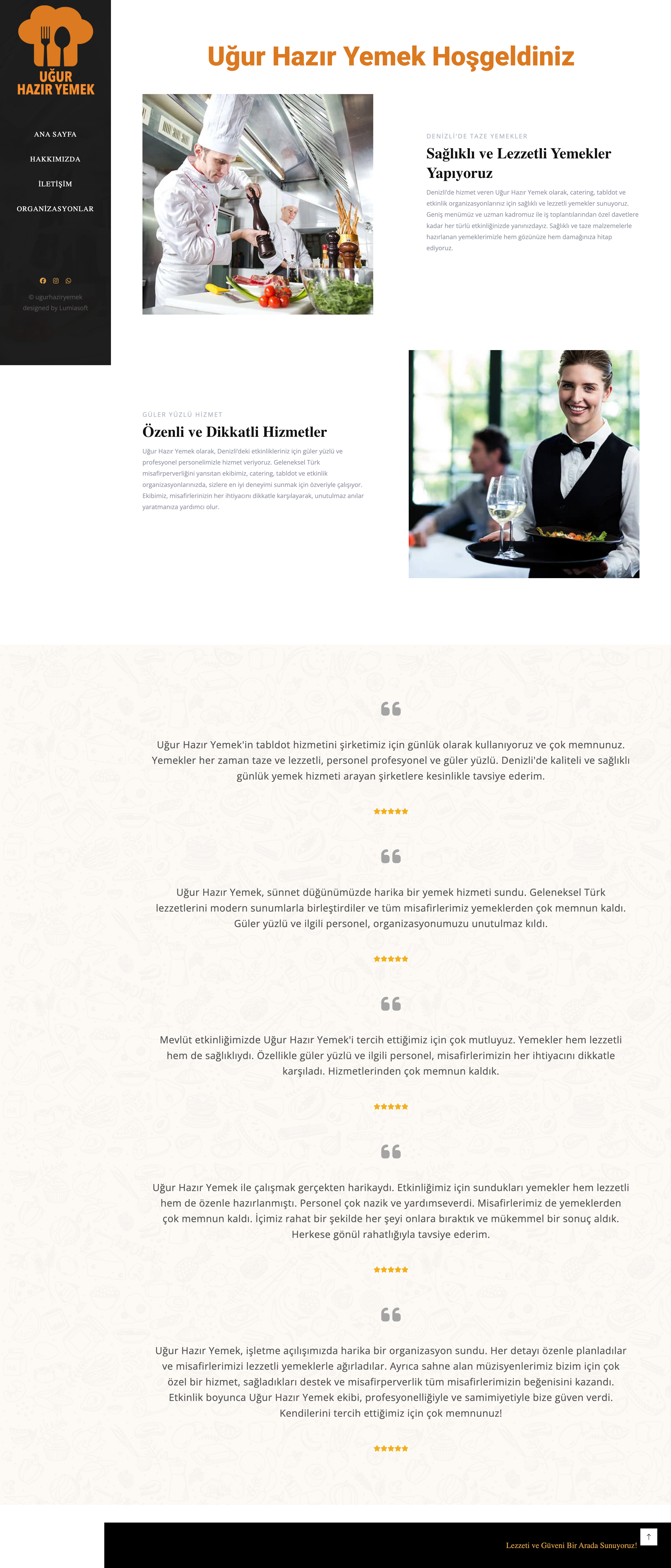 Uğur Catering — Corporate Web & Identity gallery 1